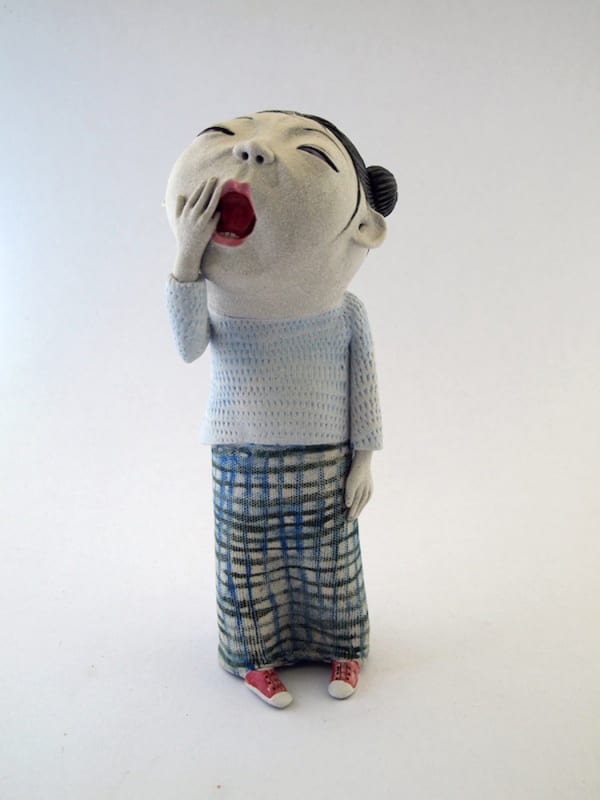 Dai Li Yawning, 2013 stoneware 29 x 18 x 10 cm (overall size)