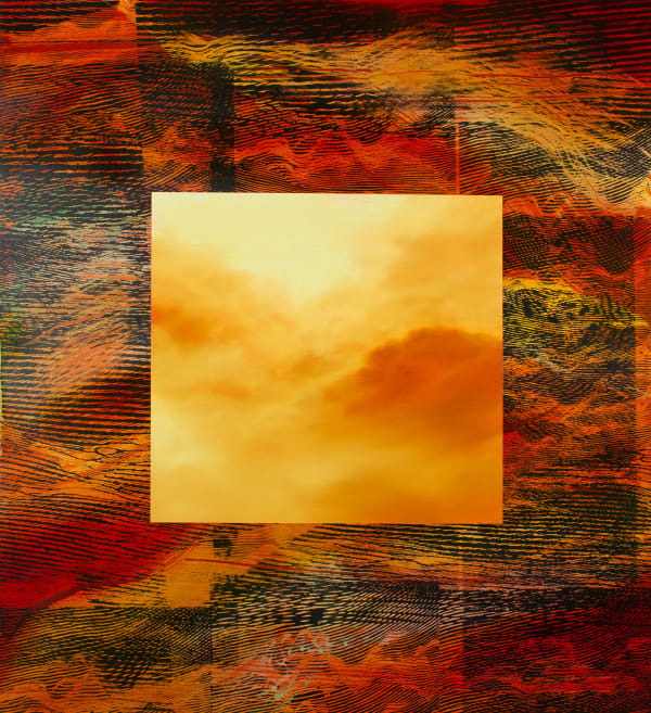 Neil Haddon There are places we have never been 3, 2021 oil & acrylic on aluminium panel, framed 35 x 32 cm (framed size)