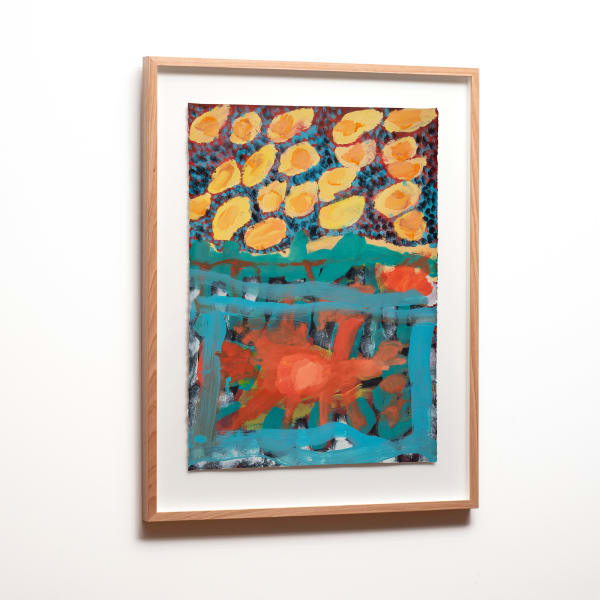 Georgia Morgan Granny said Pick Us A Double , 2022 acrylic on paper, framed 76 x 56 cm (paper size)