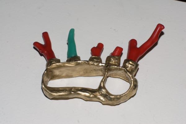 Nancy Mauro-Flude Pyrate queen paraphernalia, 2016 cast bronze, coral and acrylic 10 x 14 x 5cm