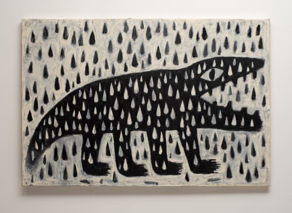 Tom O'Hern Two million years of rain, 2025 oil stick on canvas 82 x 122 cm (stretcher size)