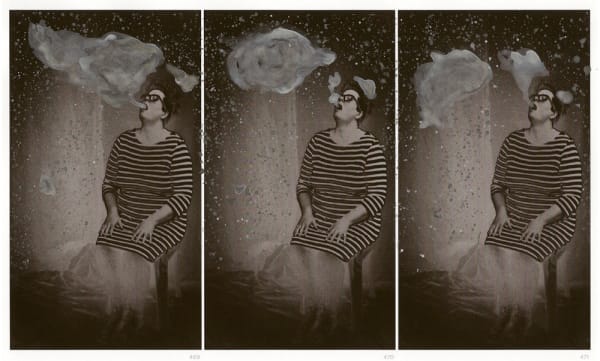 Sally Rees The Medium frames 469 - 471, 2012 Inkjet and watercolour on archival paper, unframed 295 x 210 mm