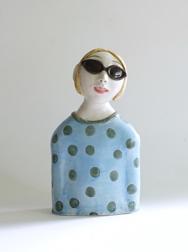 Dai Li Clara with polka dots, 2024 glazed stoneware 23 x 13 x 11 cm