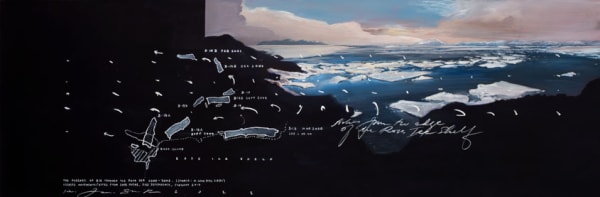 Peter James Smith Notes from the Edge of the Ross Ice Shelf, 2013 oil on linen 62 x 183 cm