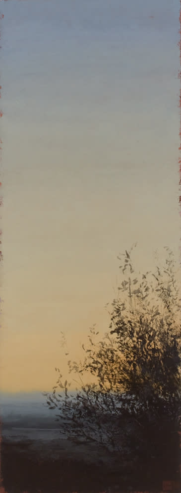 Philip Wolfhagen Ornamental Landscape I, 2010 oil & beeswax on linen, unframed 214h x 80w cm