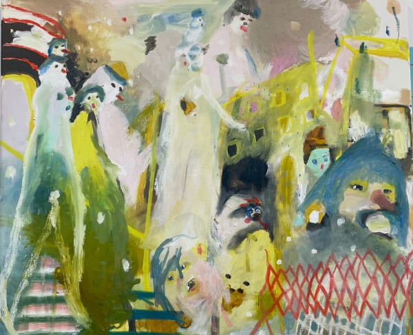 Mish Meijers The Great Migration of the Snow Peoples , 2022 Oil on linen 77 x 92 cm