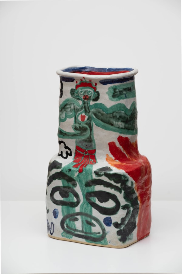 Georgia Morgan Chimney for Ritual Purification (Hanuman at Batu Caves), 2021 stoneware, glaze & oxides 50 x 23 x 30cm