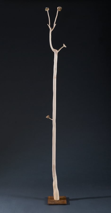 David Keeling Memorial Drive III, 2011 Carved wooden sculpture with painting 202 x 22 x 30 cm (overall object size)