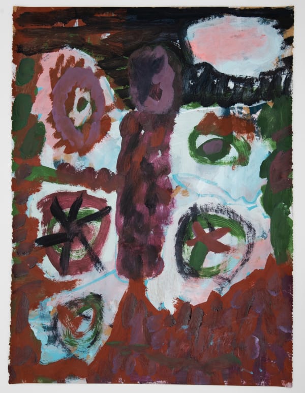 Georgia Morgan Pappathi at Dusk, 2022 acrylic on paper, framed 76 x 56 cm (paper size)