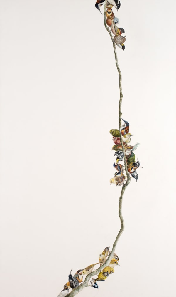 Helen Wright Climate cluster 1 , 2024 oil on linen 154 x 92 cm (stretcher size)