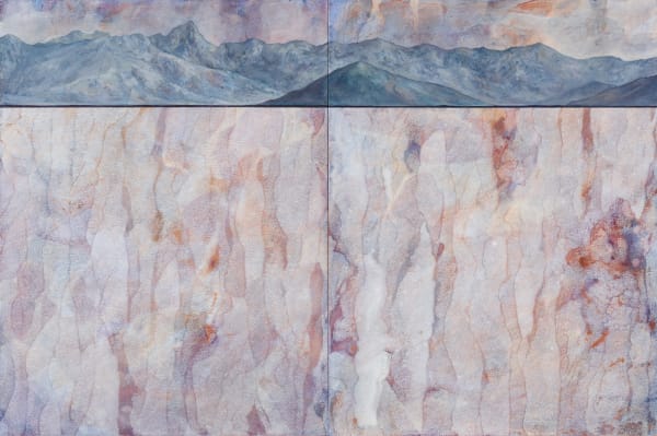 Sue Lovegrove The Invisible Lake no. 571, 2021 acrylic and ink on composite aluminium, framed 60 x 90 cm