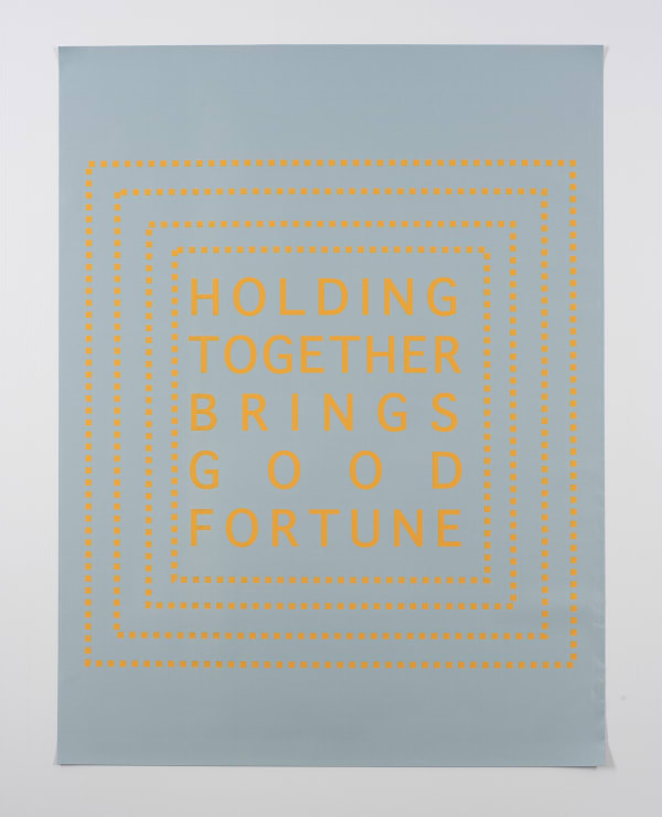 Brigita Ozolins Holding together, 2020 Silver backed polyester, stitching 103 x 80 cm