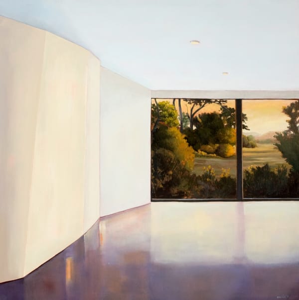 David Keeling New Windows, 2012 oil on wood, framed 50h x 50w cm