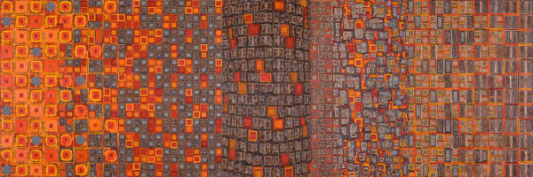 Richard Wastell I looked into a tree, and it was made the same as me, 2010 Oil & pumice on linen, unframed Triptych: 122h x 366.5w cm (overall, stretcher size)