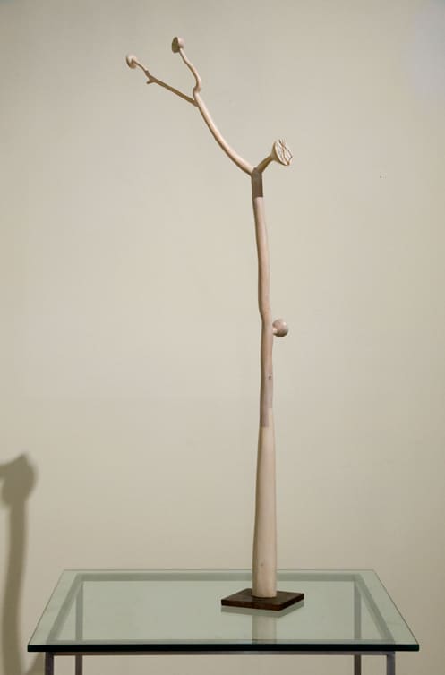 David Keeling Ghost Gum IV, 2011 Carved wooden sculpture with painting 98 x 19 x 23 cm (overall object size)