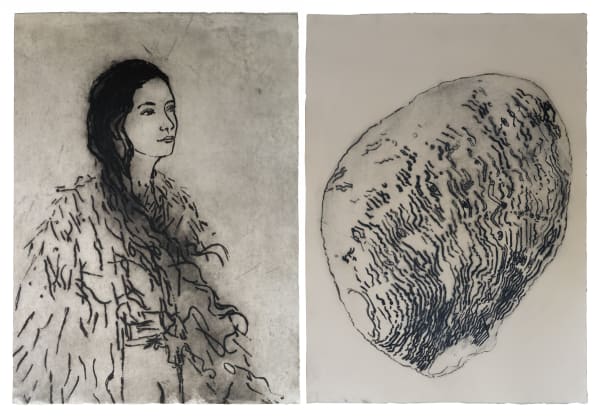 Barbie Kjar, Kelp woman/Cuttlefish with eyes, 2022