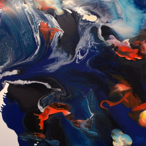 Megan Walch Eschatalogue #1, 2016 oil and enamel on composite panel 150 x 150 cm