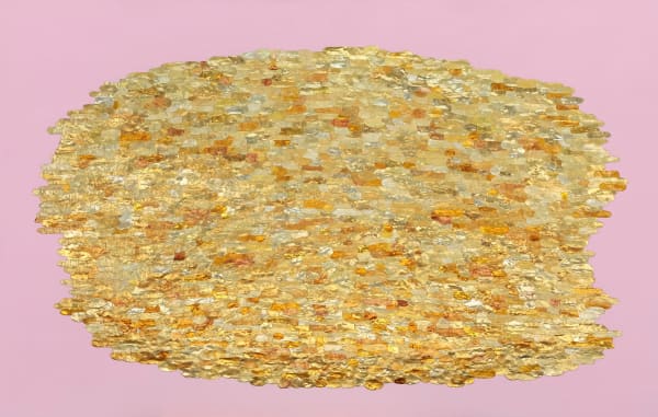 Wilma Tabacco Metamorphosis: Pedder , 2021 metal, acrylic on wood panel 70 x 110 cm