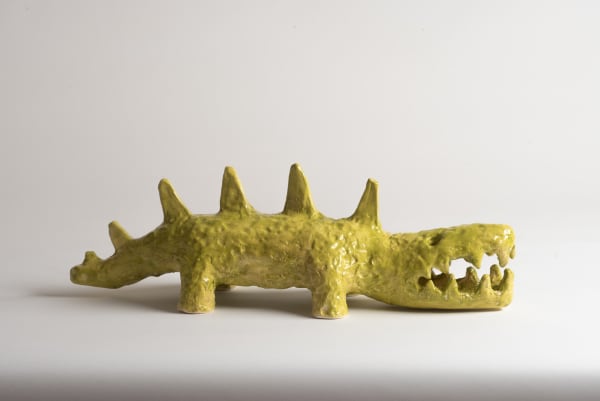 Tom O'Hern Behemoth, 2025 ceramic & glaze 20 x 62 x 21 cm (overall size)