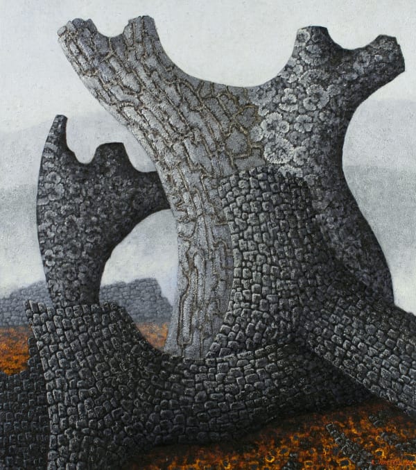 Richard Wastell The betrayal (for Caravaggio), 2006 Oil & marble dust on linen 132h x 122w cm