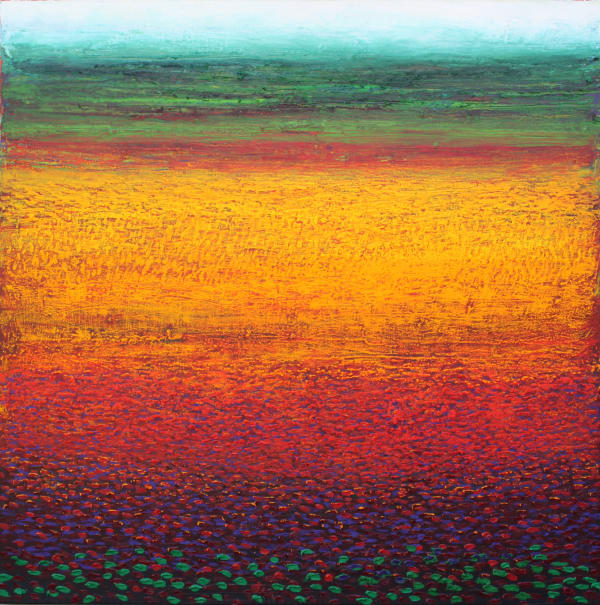 Patrick Grieve Red soil, summer evening, 2018 oil on linen 122 x 122 cm