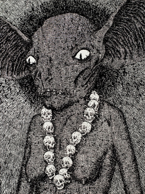 Tom O'Hern Hideous bitch Goddess, 2011 enamel on board 119 x 89 cm (board size)