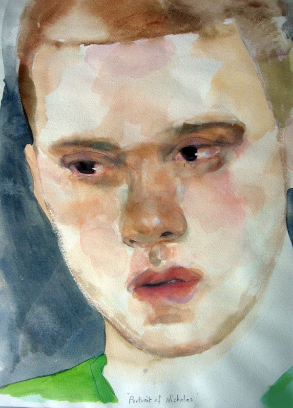 Steve Cox Portrait of Nicholas, 2003 watercolour on paper, framed 81 x 64cm