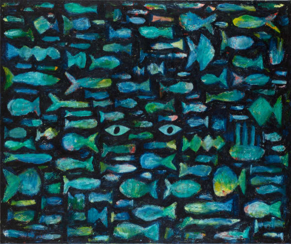 Tom O'Hern Gogging out, 2025 oil stick on canvas 103 x 122 cm (stretcher size)