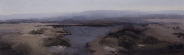 Philip Wolfhagen Study for Experimental Garden no. 5, 2019 oil on board 28 x 92cm