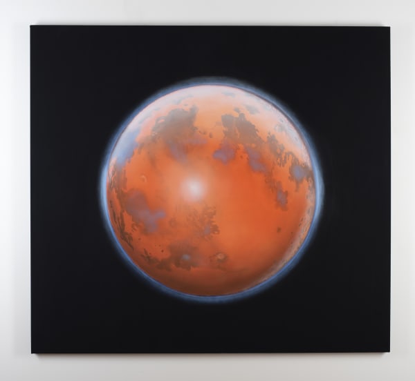 Megan Walch Strawberry Moon, 2022 oil and black 3.0 on canvas 153 x 168 cm