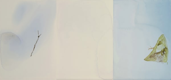 Sara Maher Meeting Place, 2021 watercolour on clay board, framed triptych: 18 x 38cm (overall size) 24 x 44.2cm (frame size)