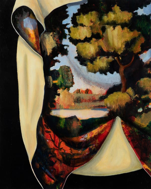 David Keeling Tapestry, 1999-2000 oil pastel & watercolour on paper, framed 51 x 41cm (image size), 76 x 64cm (framed size)