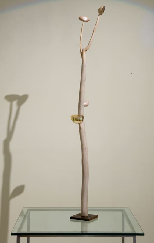 David Keeling Ghost Gum VII, 2011 Carved wooden sculpture with painting 98 x 29 x 12 cm (overall object size)