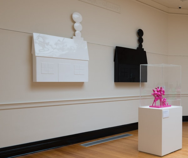 Michael Doolan Grandma's House (Morphed) Black,, 2015/19 fibreglass & auto enamel (edition 2) 160 x 105 x 15cm