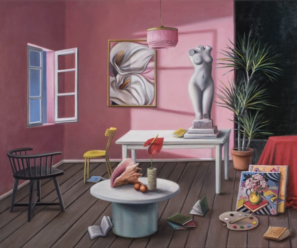 Amber Koroluk-Stephenson Interior with Australian Venus, after Raynor Hoff, 2018 oil on linen 84 x 101cm