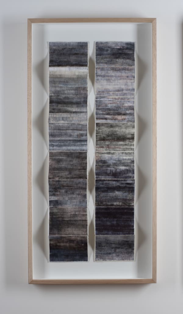 Anna Eden Waiting work 1 Black ink and white acrylic on paper 60 x 120 cm paper size