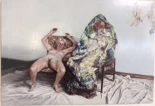 Amanda Davies The artist's models (after Stoner), 2019 oil on linen 30 x 40 cm