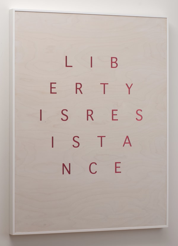 Brigita Ozolins Liberty, 2020 Birch ply, Liming white stain, mirrored perspex 103 x 80 cm