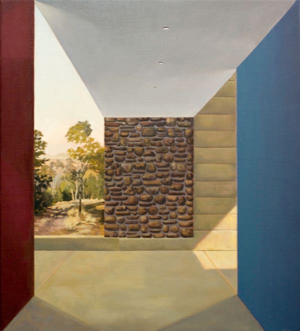 David Keeling Brand New House, 2012 oil on linen, framed 102h x 91w cm (stretcher size)