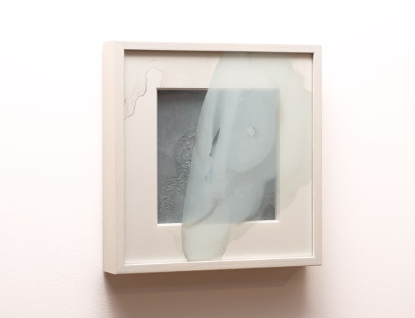 Caroline Rannersberger Sturm und Drang (diminuendo) III, 2020 Mixed media on paper; kiln fired painted glass, framed 33 x 33cm