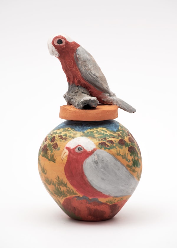 Judith Pungkarta Inkamala Elintja (galah), 2019 terracotta and underglazes 17 x 12 cm