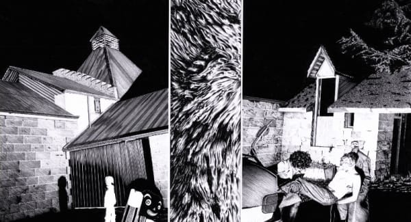 Matt Coyle A sense of disquiet, 2001 pure pigment ink on Arches 300gsm paper 30 x 55 cm