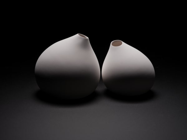 Belinda Winkler Nestled #8, 2024 porcelain 2 parts: 16 x 28 x 15 cm (overall size)