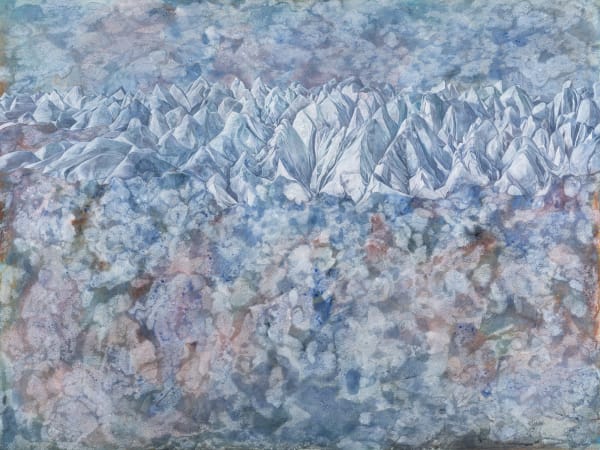 Sue Lovegrove Meltwater no. 619, 2024 acrylic and ink on aluminium 90 x 120 cm