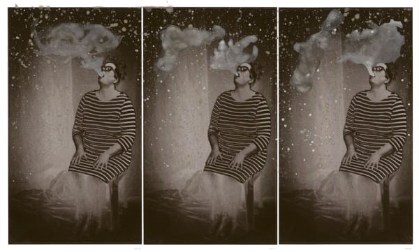 Sally Rees The Medium frames 463 - 465, 2012 Inkjet and watercolour on archival paper, framed 295 x 210 mm