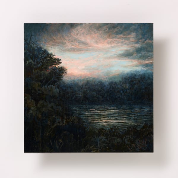 Michaye Boulter and Heather Rose Everything is less certain I , 2021 oil on board 20 x 20 cm (board size)