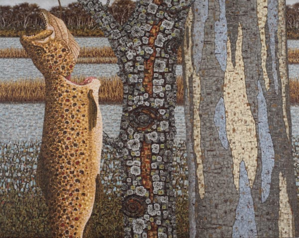 Richard Wastell Return to Penstock Lagoon, 2018 Oil, acrylic, oilstick, pumice on linen 122cm x 152cm