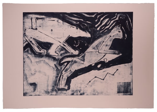 Barbie Kjar Night sky constellation series: Lynx and big bear, 2022/23 drypoint etching and relief stencil print on paper 60 x 88 cm Edition of 5 plus 2 artist's proofs