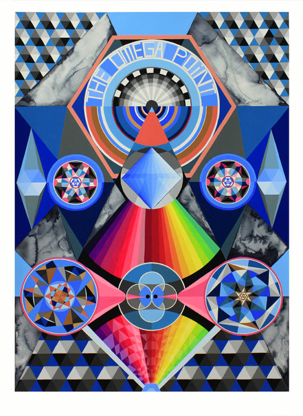 Tricky Walsh The Omega Point, 2019 gouache and watercolour on 640gsm cotton 105 x 75cm (paper size)