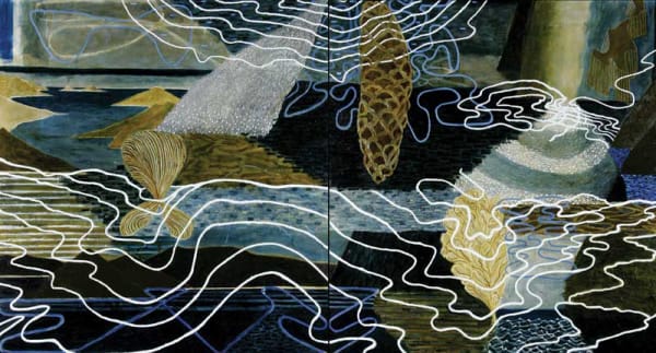 Tim Burns Bruny Island to Blinking Billy, 2007 oil on linen diptych: 198 x 365cm